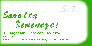 sarolta kemenczei business card